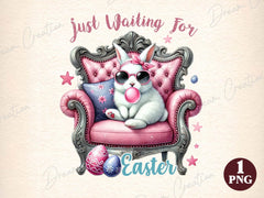 Just Waiting For Easter Easter Bunny Clipart Bundle - CraftNest - Digital Crafting and Art