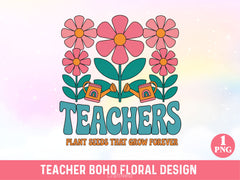 Teacher Boho Floral SVG Bundle - CraftNest - Digital Crafting and Art