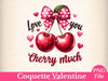 Coquette Valentine Love You Clipart Bundle 2