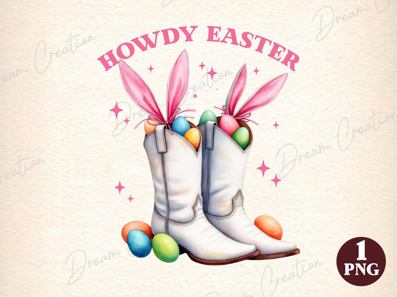 Howdy Easter Western Easter Bunny Clipart Bundle 1 - CraftNest - Digital Crafting and Art