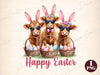 Cute Cow Easter Retro Easter Clipart Bundle