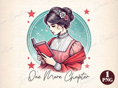 One More Chapter Funny Book Lover Clipart Bundle 2 - CraftNest - Digital Crafting and Art