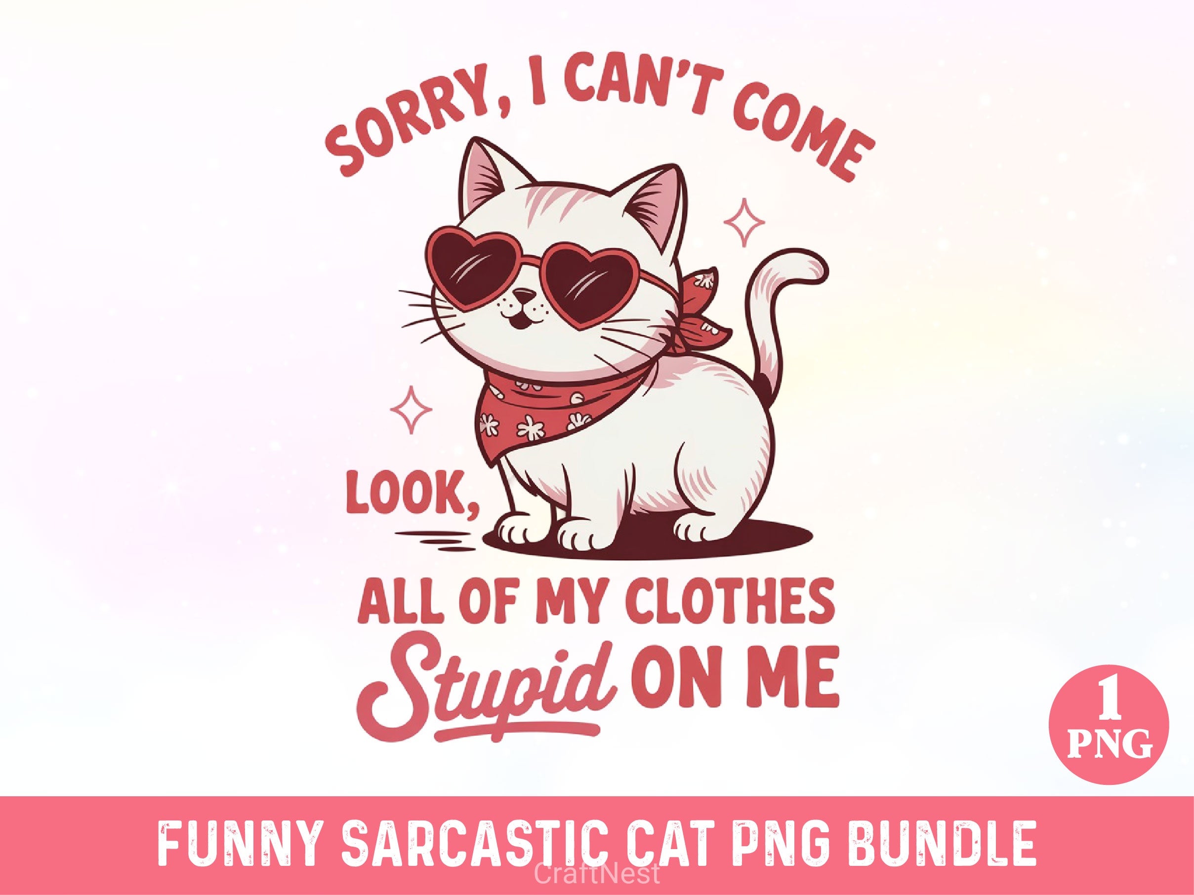 Funny Sarcastic Cat Clipart Bundle 4 - CraftNest - Digital Crafting and Art