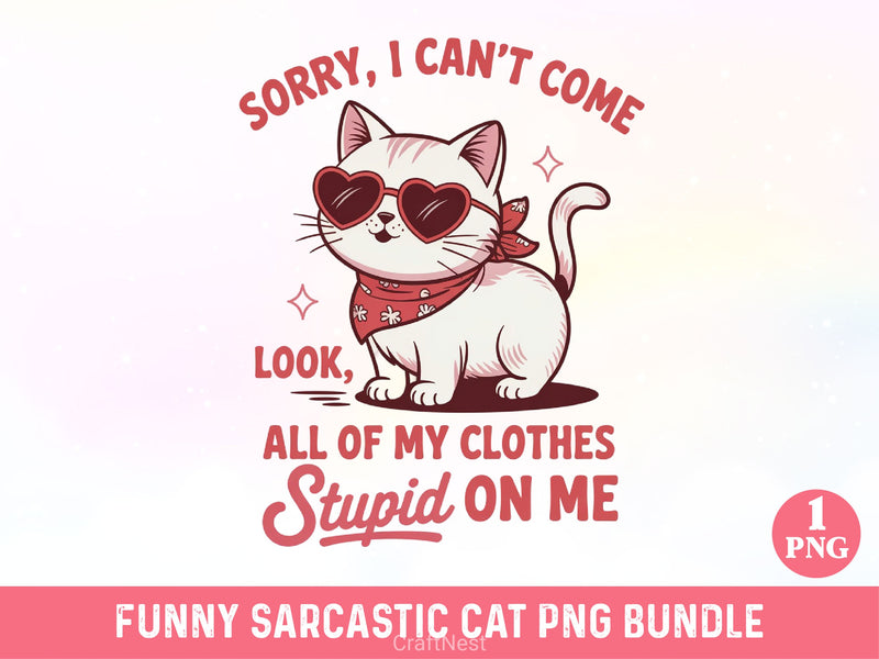 Funny Sarcastic Cat Clipart Bundle 4 - CraftNest - Digital Crafting and Art
