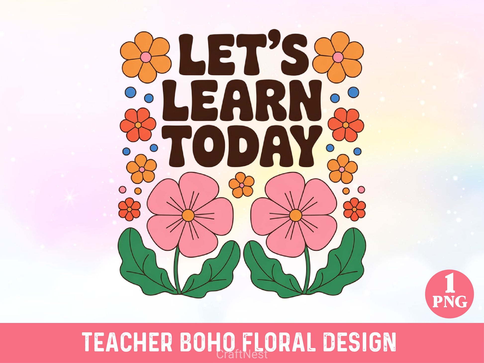 Teacher Boho Floral SVG Bundle - CraftNest - Digital Crafting and Art