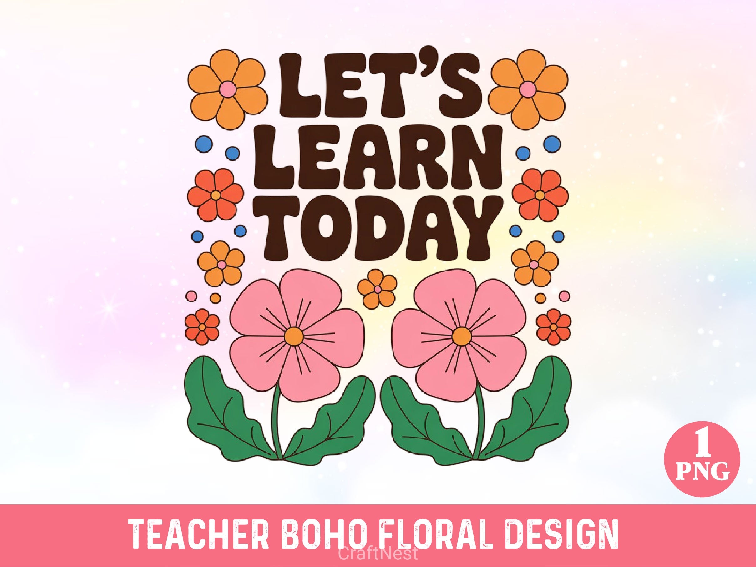 Teacher Boho Floral SVG Bundle - CraftNest - Digital Crafting and Art