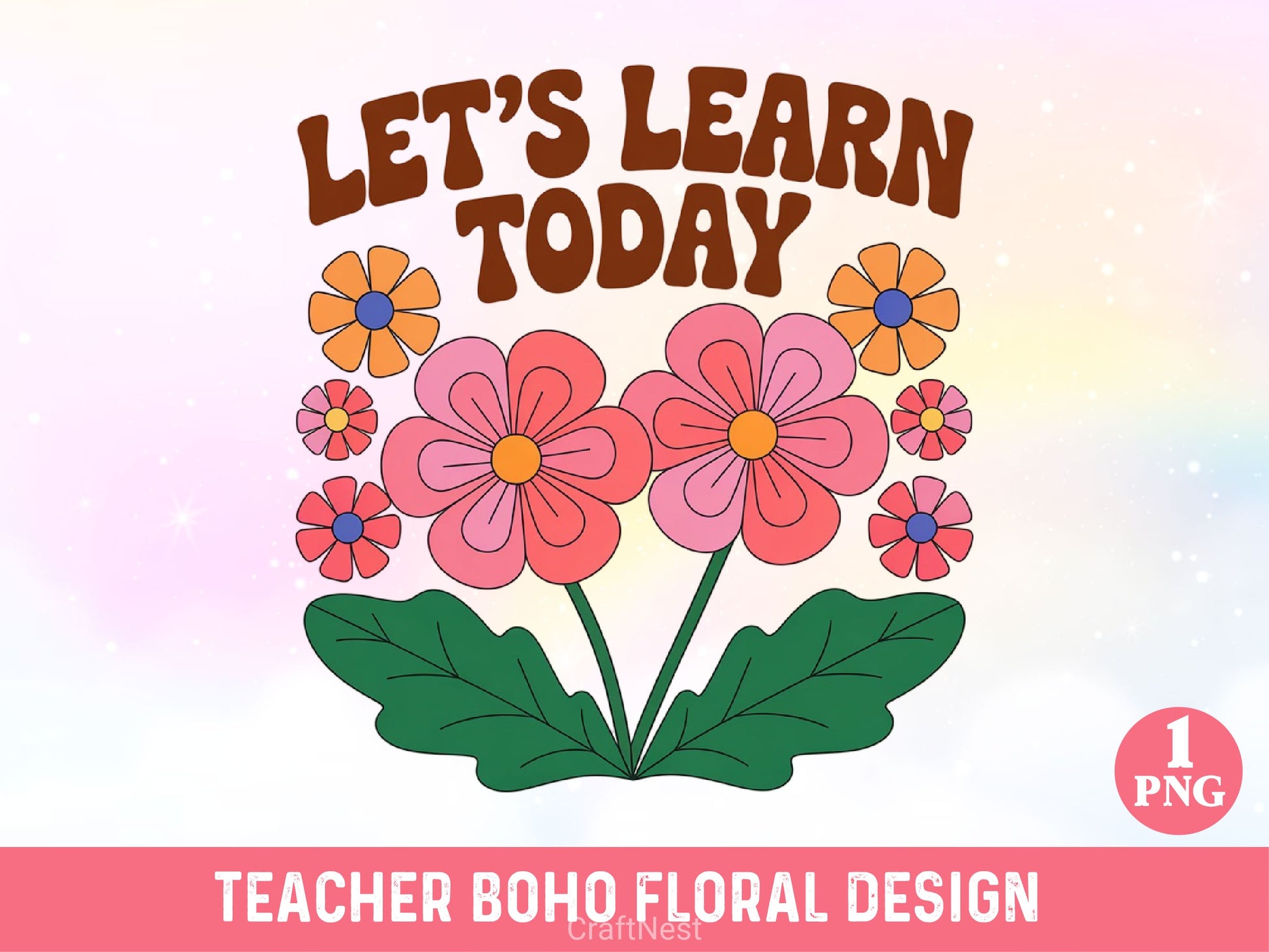 Teacher Boho Floral SVG Bundle - CraftNest - Digital Crafting and Art