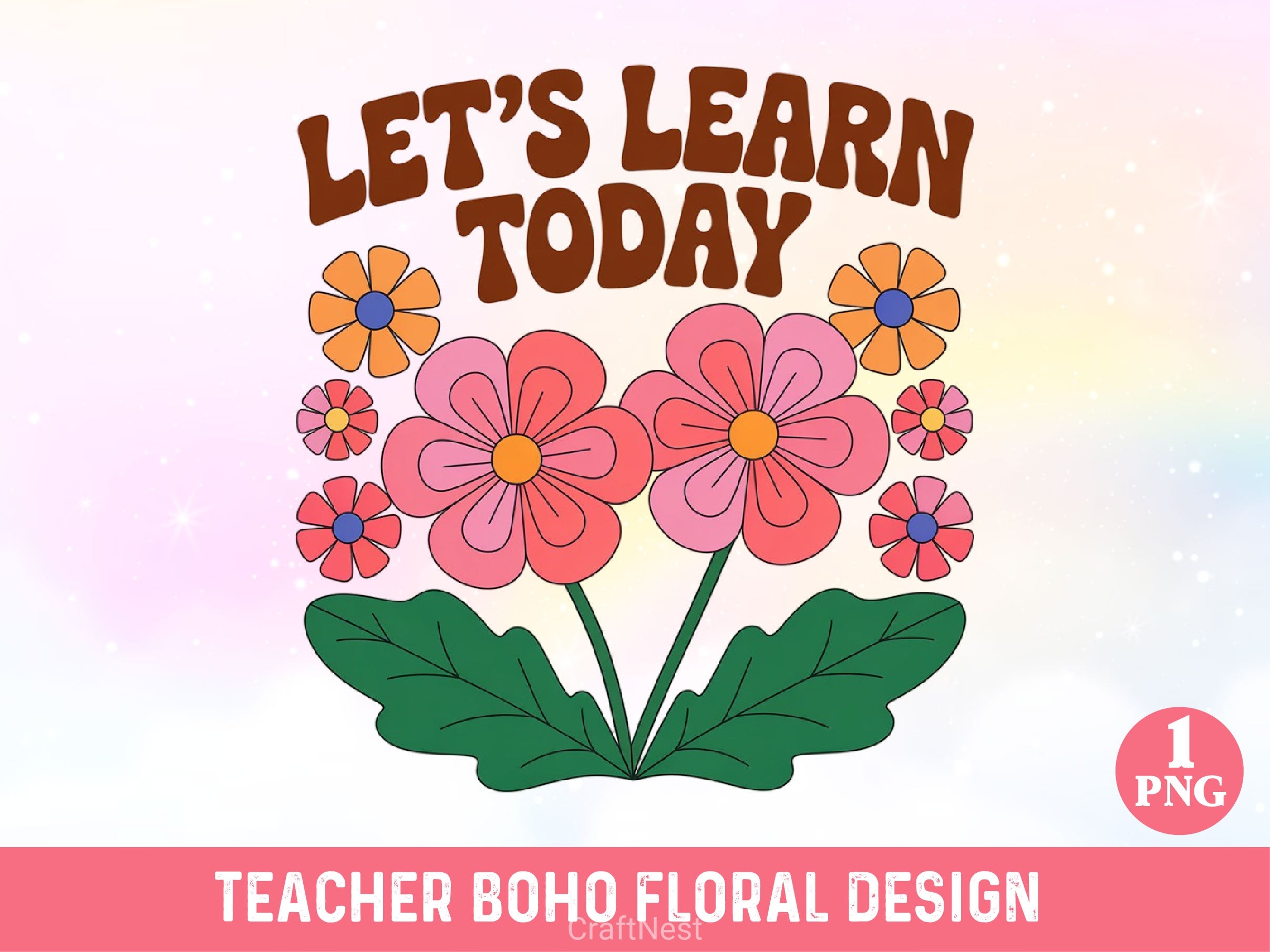 Teacher Boho Floral SVG Bundle - CraftNest - Digital Crafting and Art