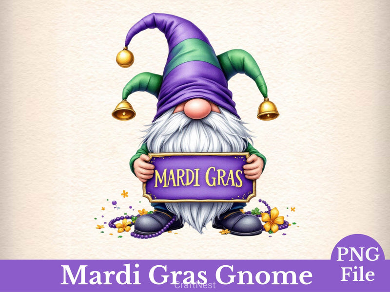 Mardi Gras Gnome Clipart Bundle 5 - CraftNest - Digital Crafting and Art