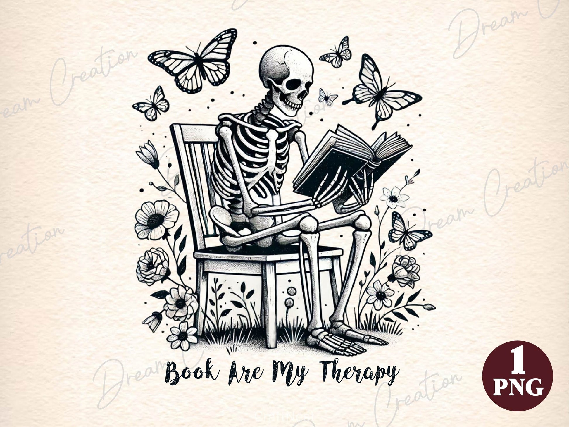 Books Are My Therapy Funny Book Lover Clipart Bundle - CraftNest - Digital Crafting and Art