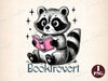 Booktrovert Reading Raccoon Clipart Bundle 2