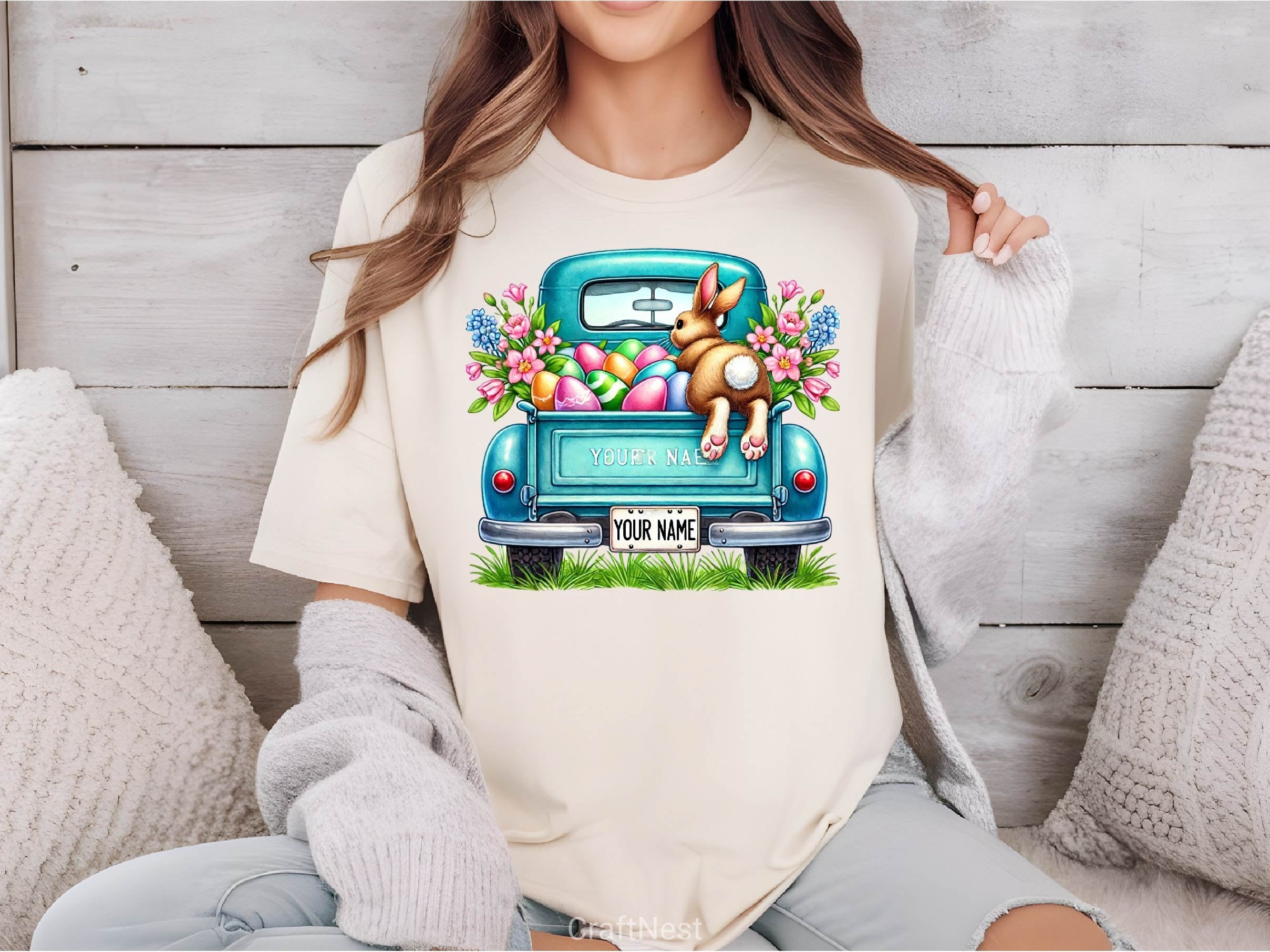 Personalized Easter Truck Clipart Bundle - CraftNest - Digital Crafting and Art