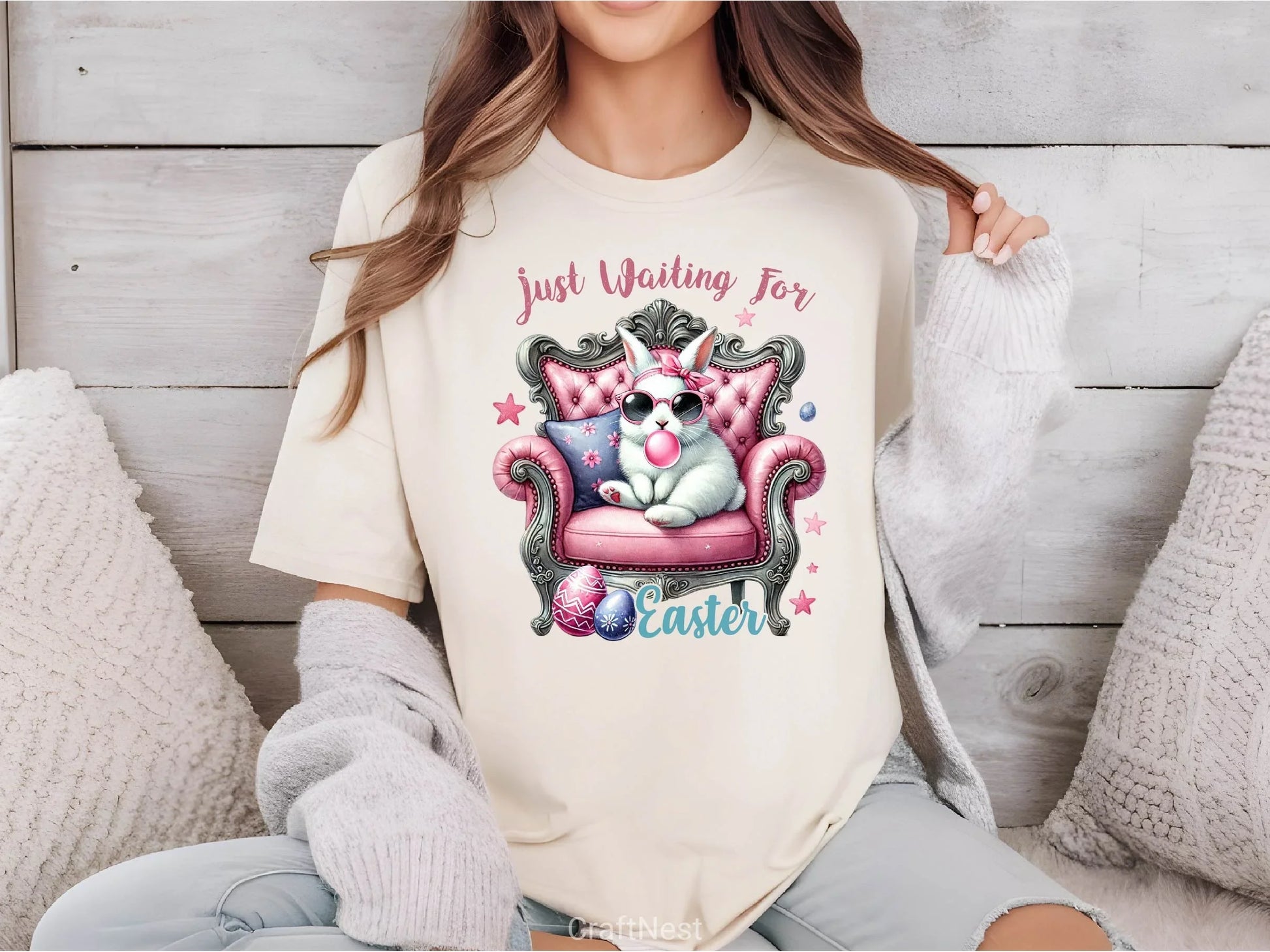 Just Waiting For Easter Easter Bunny Clipart Bundle - CraftNest - Digital Crafting and Art