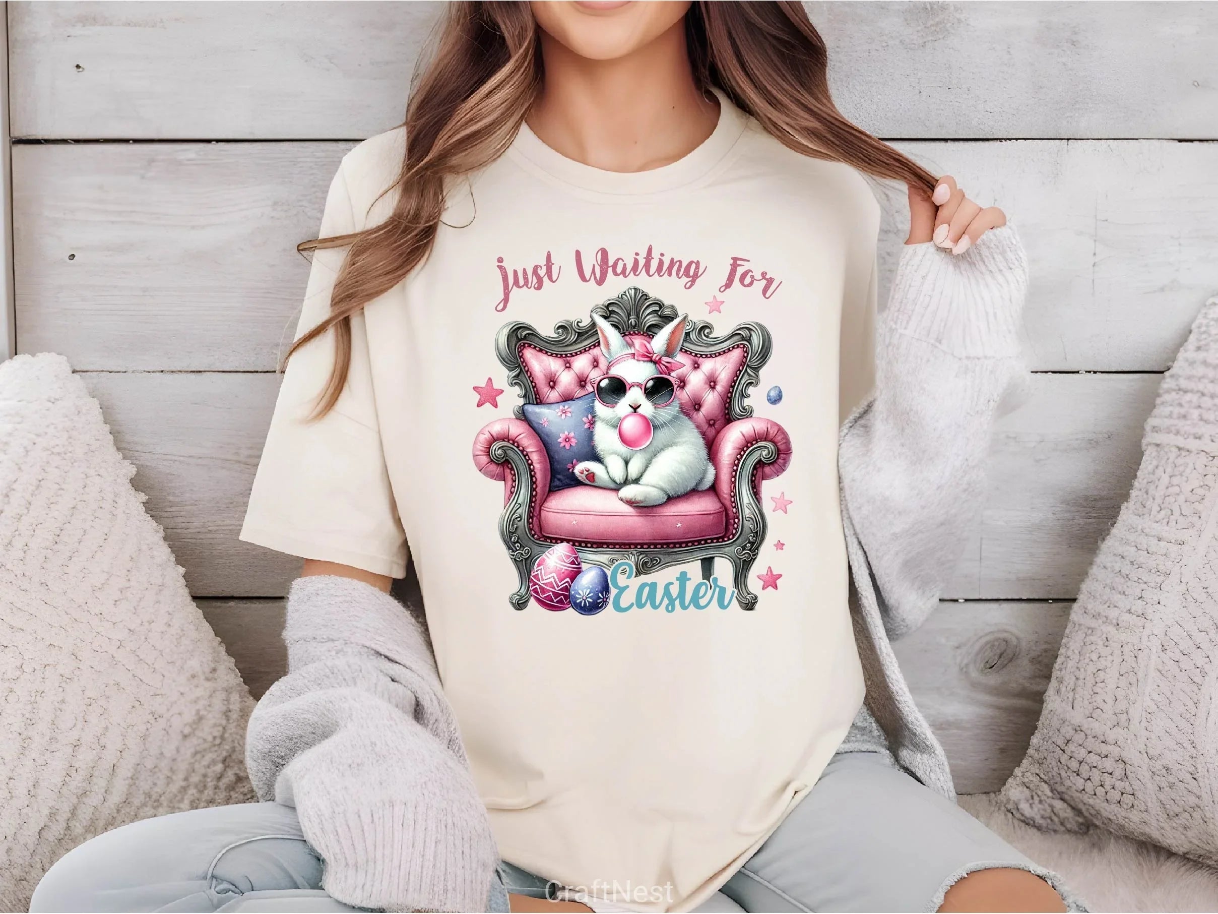 Just Waiting For Easter Easter Bunny Clipart Bundle - CraftNest - Digital Crafting and Art