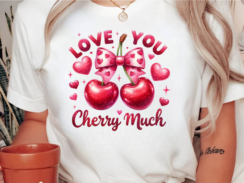 Love You Valentine Valentines Cherry Clipart Bundle - CraftNest - Digital Crafting and Art