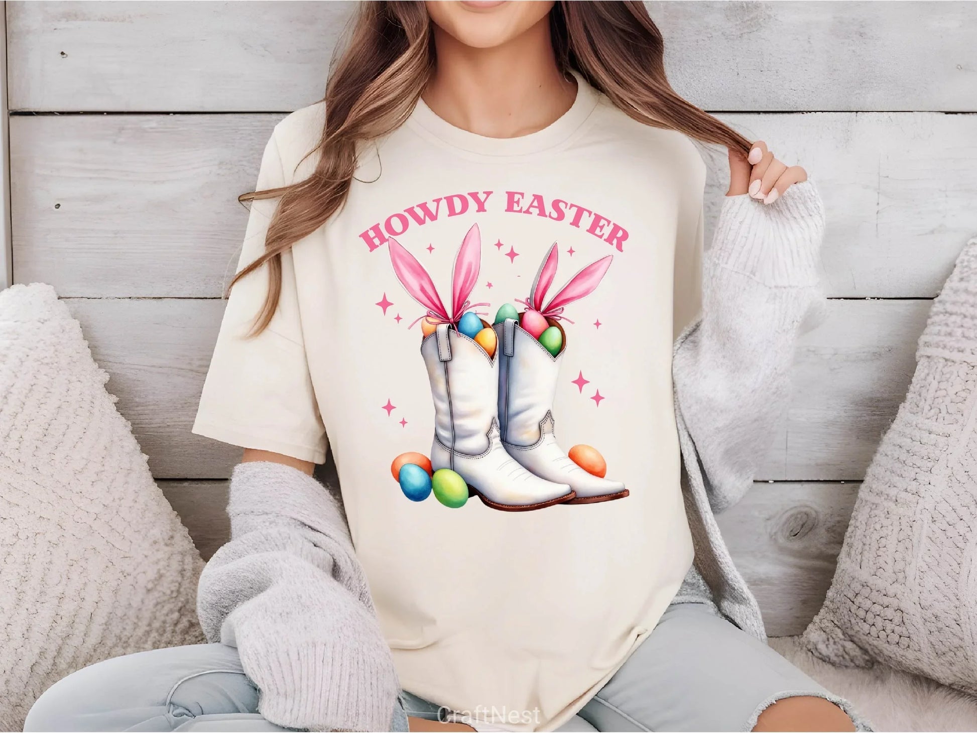 Howdy Easter Western Easter Bunny Clipart Bundle 1 - CraftNest - Digital Crafting and Art