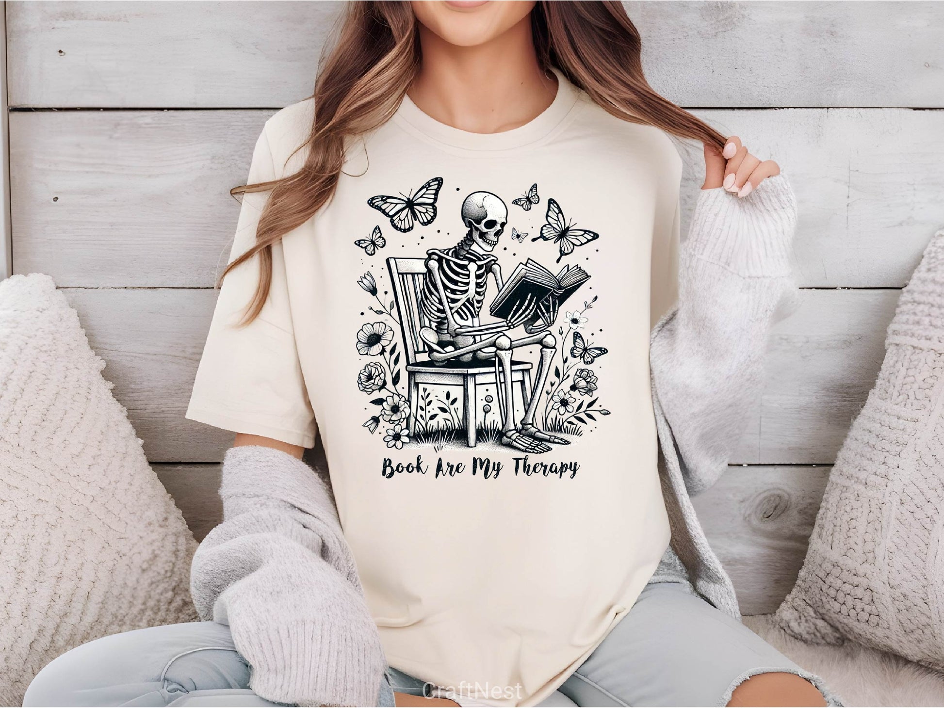 Books Are My Therapy Funny Book Lover Clipart Bundle - CraftNest - Digital Crafting and Art