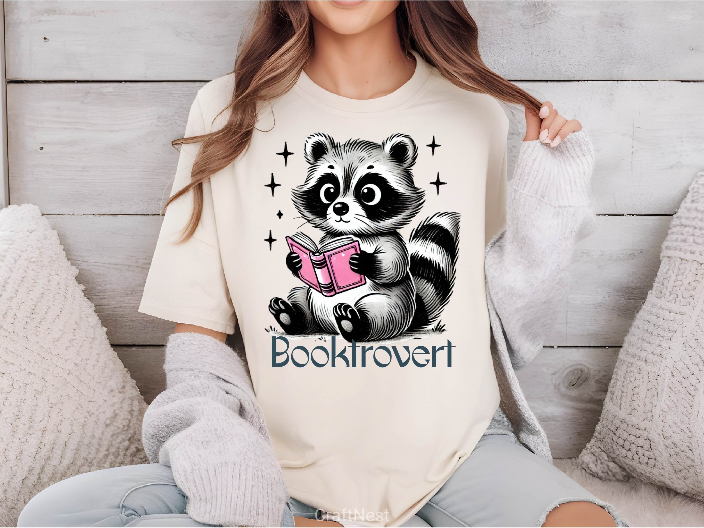 Booktrovert Reading Raccoon Clipart Bundle 2 - CraftNest - Digital Crafting and Art