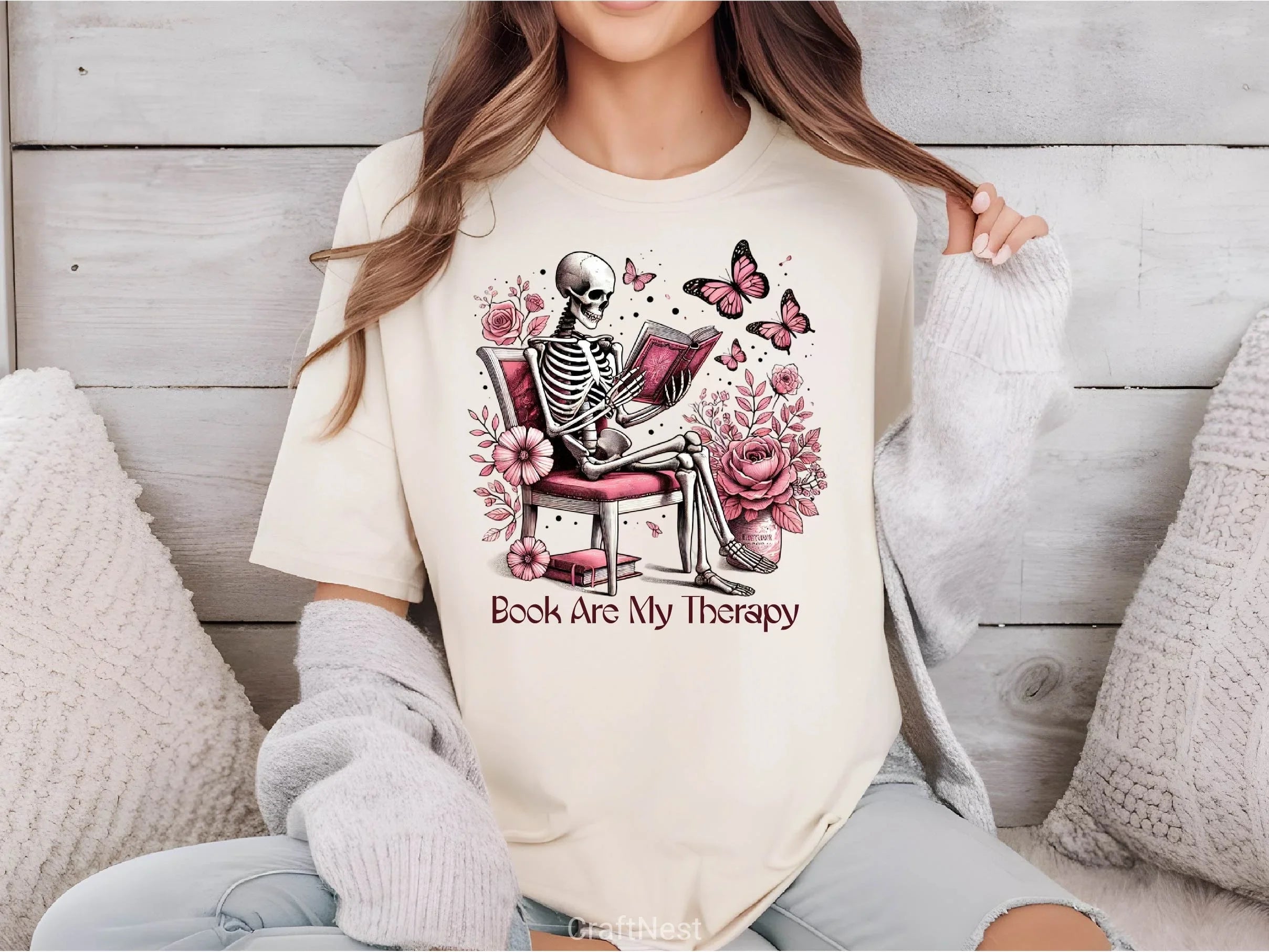 Books Are My Therapy Funny Book Lover Clipart Bundle 3 - CraftNest - Digital Crafting and Art