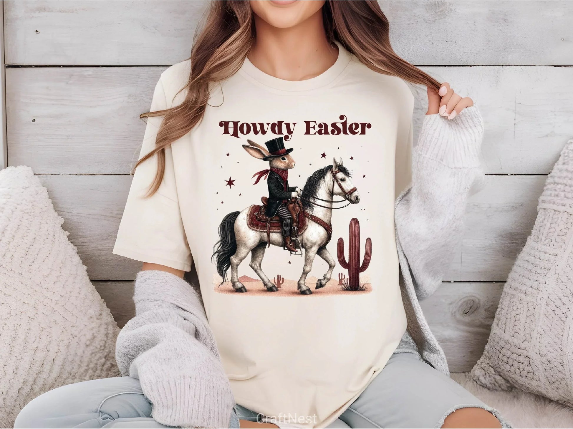 Howdy Easter Western Easter Bunny Clipart Bundle 2 - CraftNest - Digital Crafting and Art