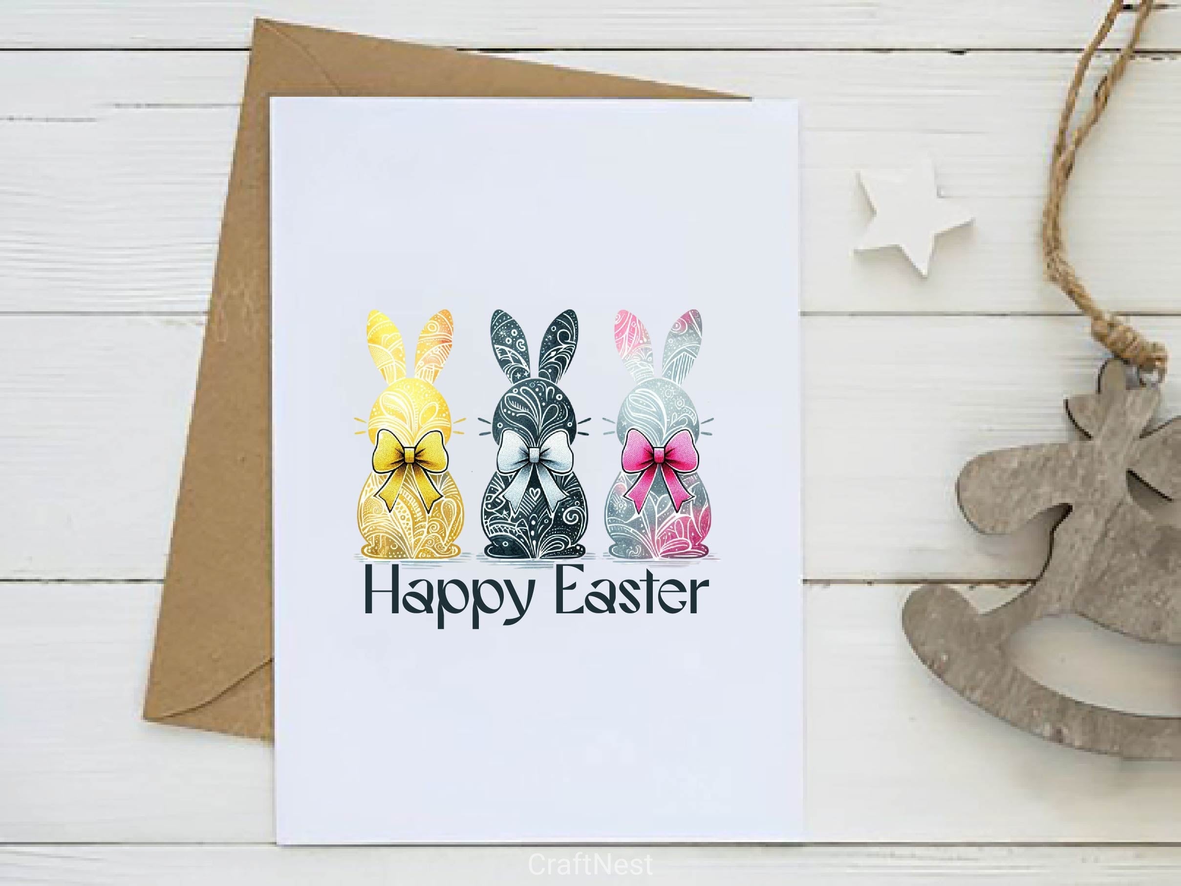 Happy Easter Coquette Easter Bunny Clipart Bundle - CraftNest - Digital Crafting and Art