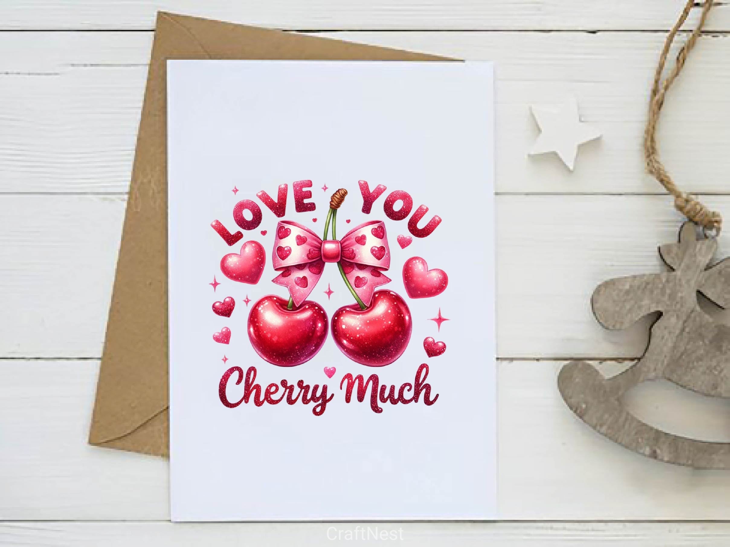 Love You Valentine Valentines Cherry Clipart Bundle - CraftNest - Digital Crafting and Art