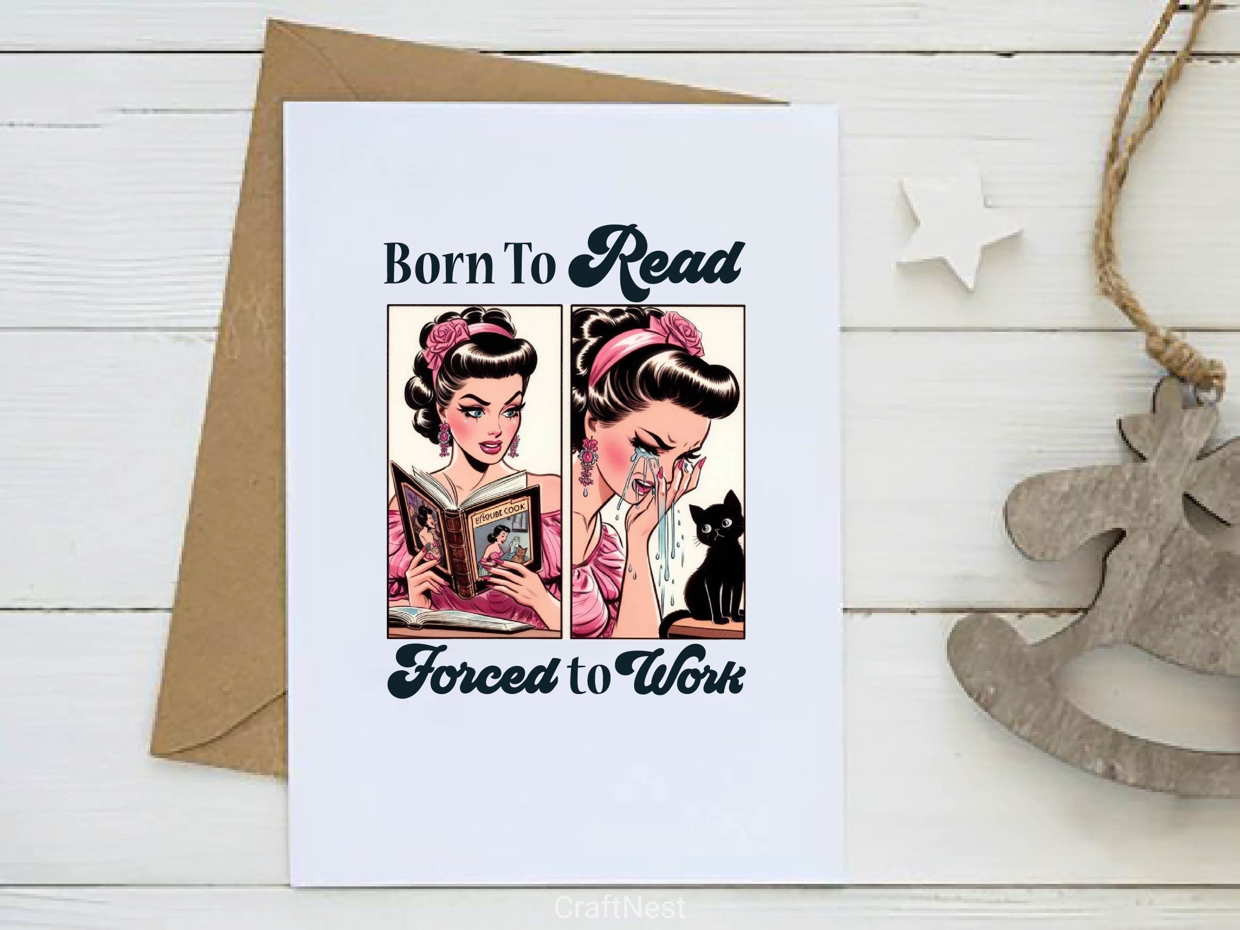 Born To Read Forced To Work Clipart Bundle 2 - CraftNest - Digital Crafting and Art