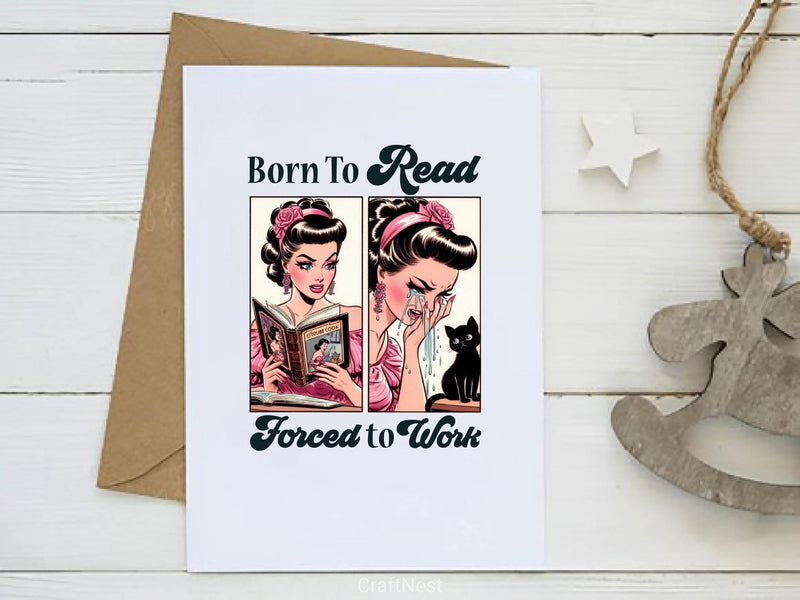 Born To Read Forced To Work Clipart Bundle 2 - CraftNest - Digital Crafting and Art