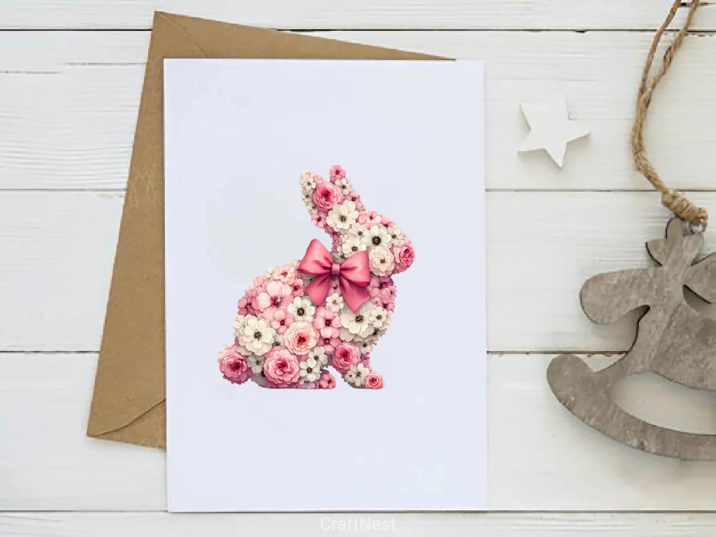 Floral Easter Bunny Clipart Bundle 2 - CraftNest - Digital Crafting and Art