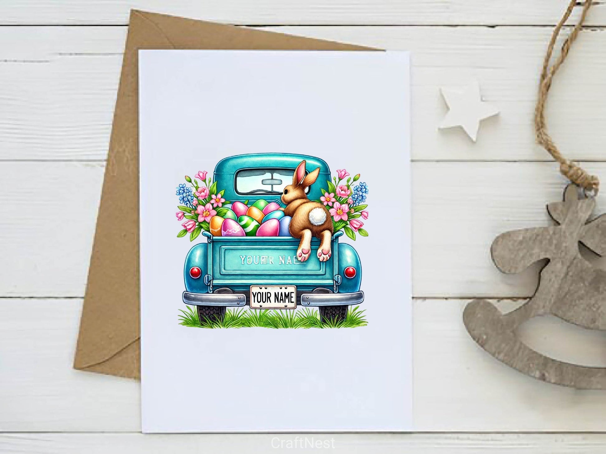 Personalized Easter Truck Clipart Bundle - CraftNest - Digital Crafting and Art