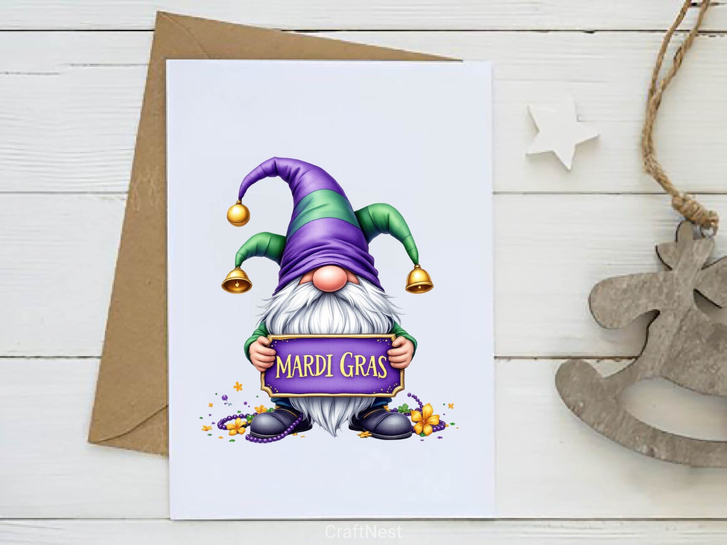 Mardi Gras Gnome Clipart Bundle 5 - CraftNest - Digital Crafting and Art