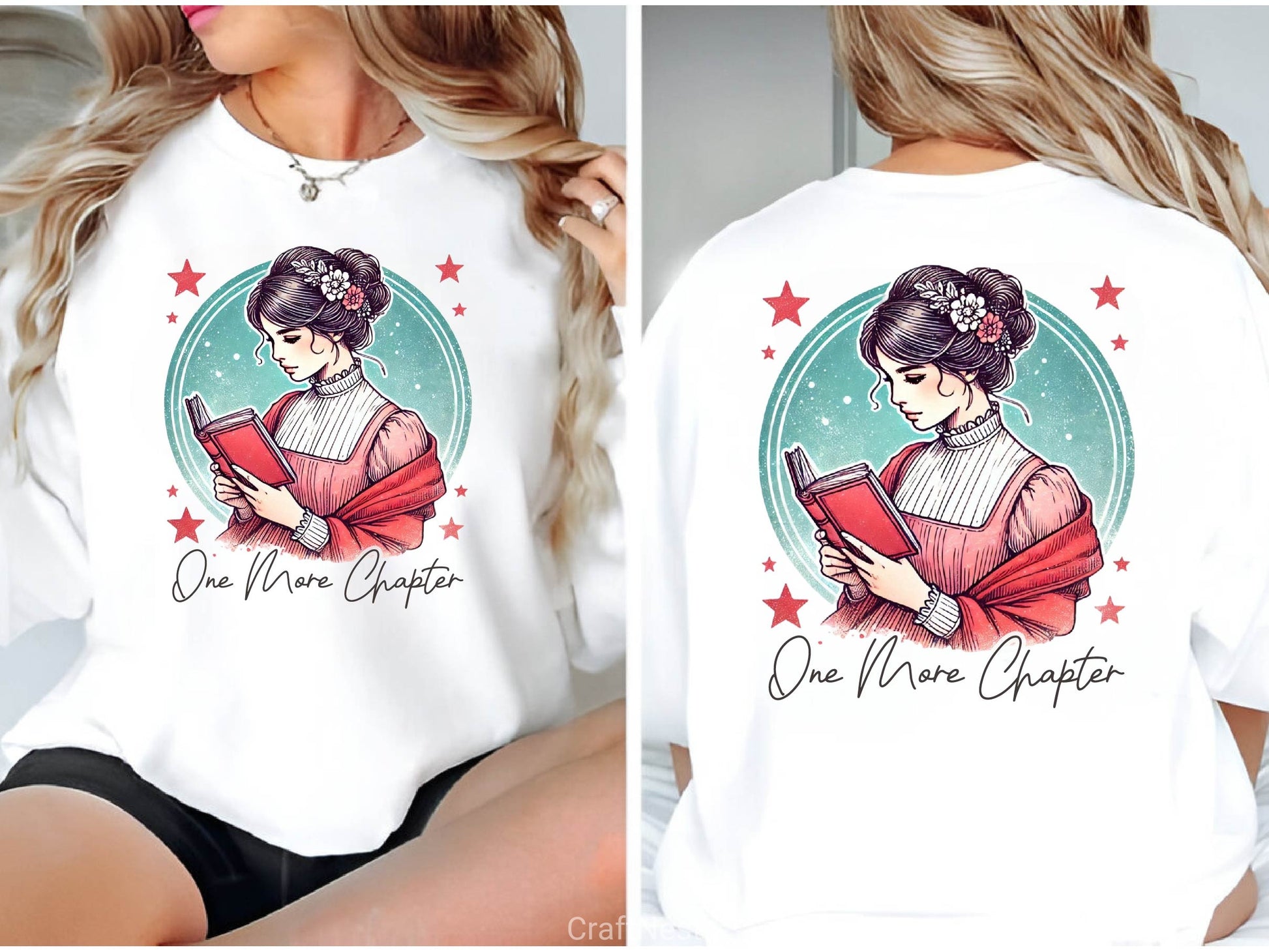 One More Chapter Funny Book Lover Clipart Bundle 2 - CraftNest - Digital Crafting and Art