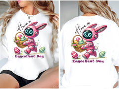 Have A Eggcellent Day Toddler Bunny Bot Clipart Bundle - CraftNest - Digital Crafting and Art