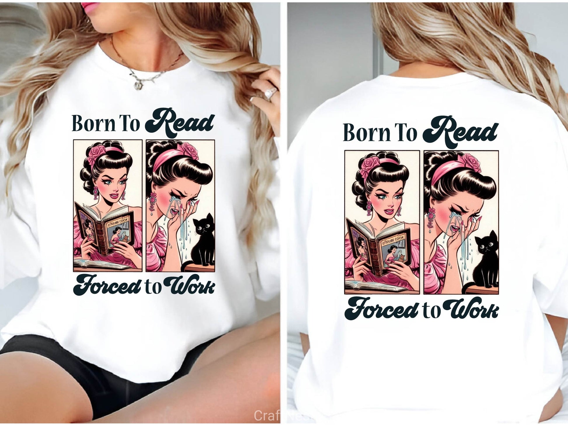 Born To Read Forced To Work Clipart Bundle 2 - CraftNest - Digital Crafting and Art