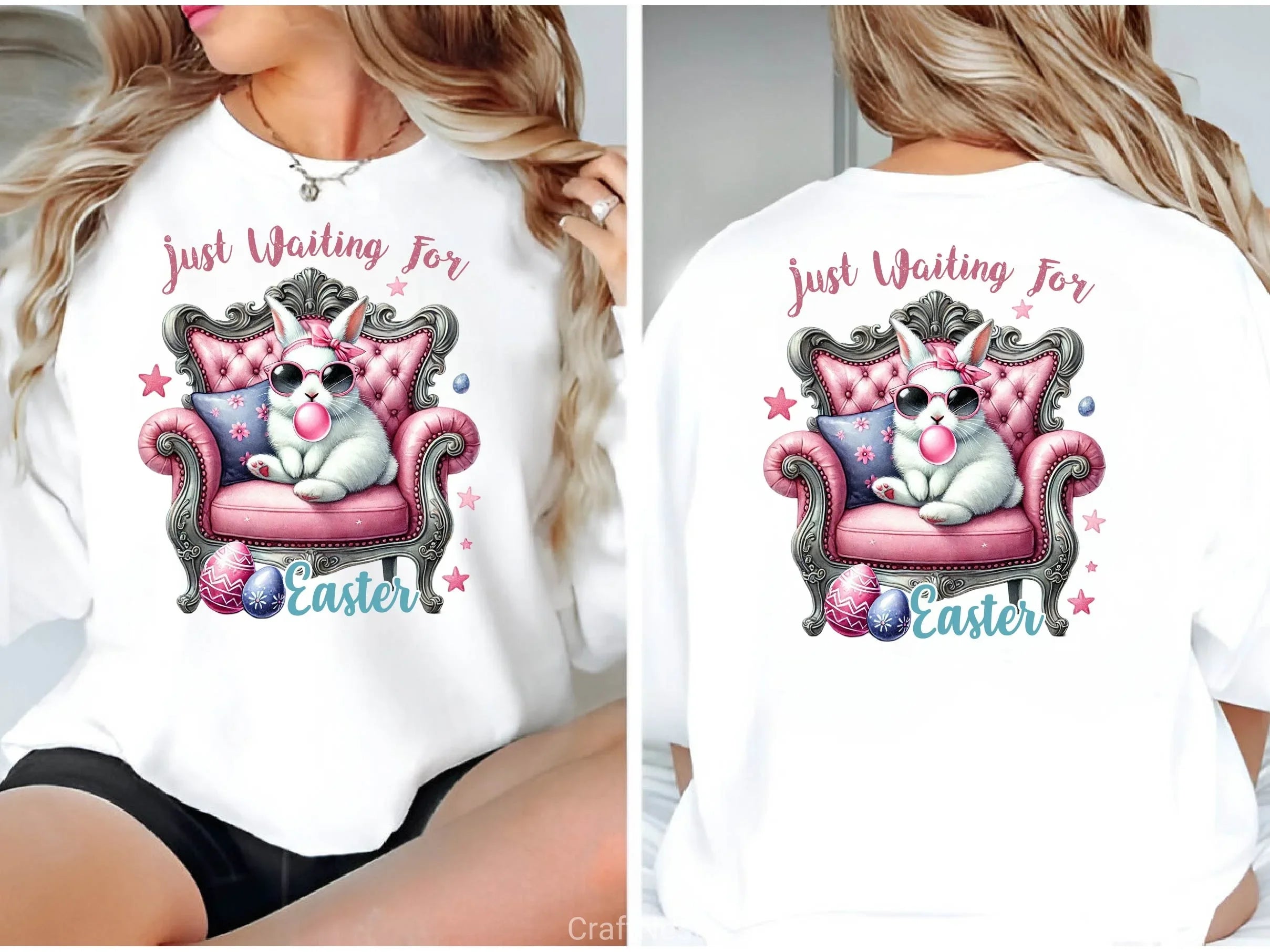 Just Waiting For Easter Easter Bunny Clipart Bundle - CraftNest - Digital Crafting and Art