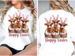 Cute Cow Easter Retro Easter Clipart Bundle - CraftNest - Digital Crafting and Art