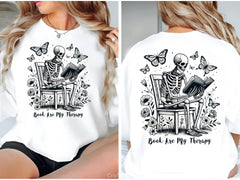 Books Are My Therapy Funny Book Lover Clipart Bundle - CraftNest - Digital Crafting and Art