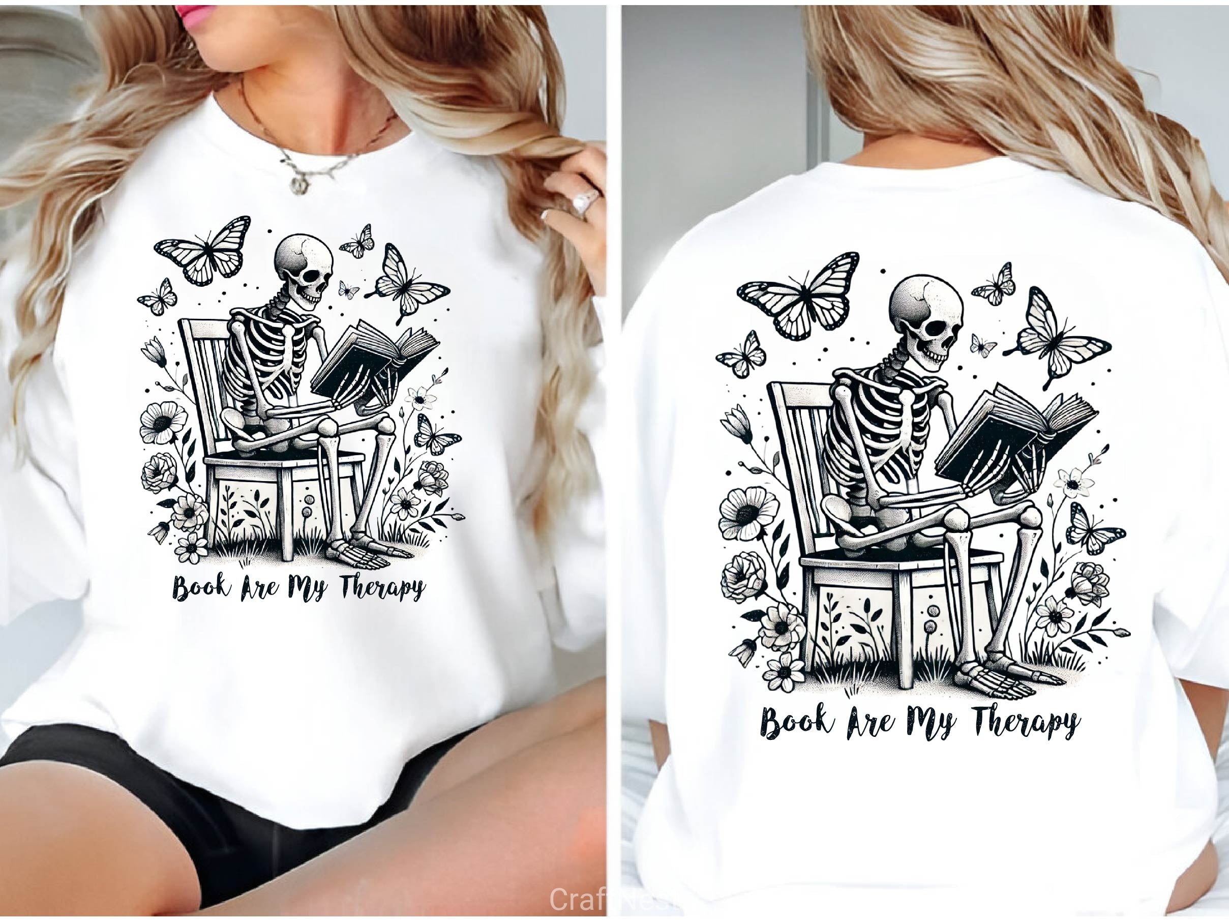 Books Are My Therapy Funny Book Lover Clipart Bundle - CraftNest - Digital Crafting and Art