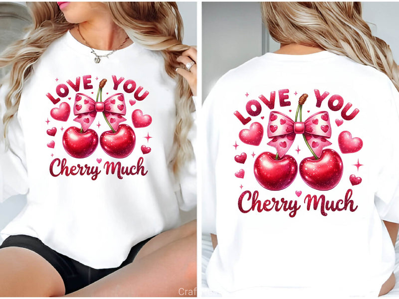 Love You Valentine Valentines Cherry Clipart Bundle - CraftNest - Digital Crafting and Art