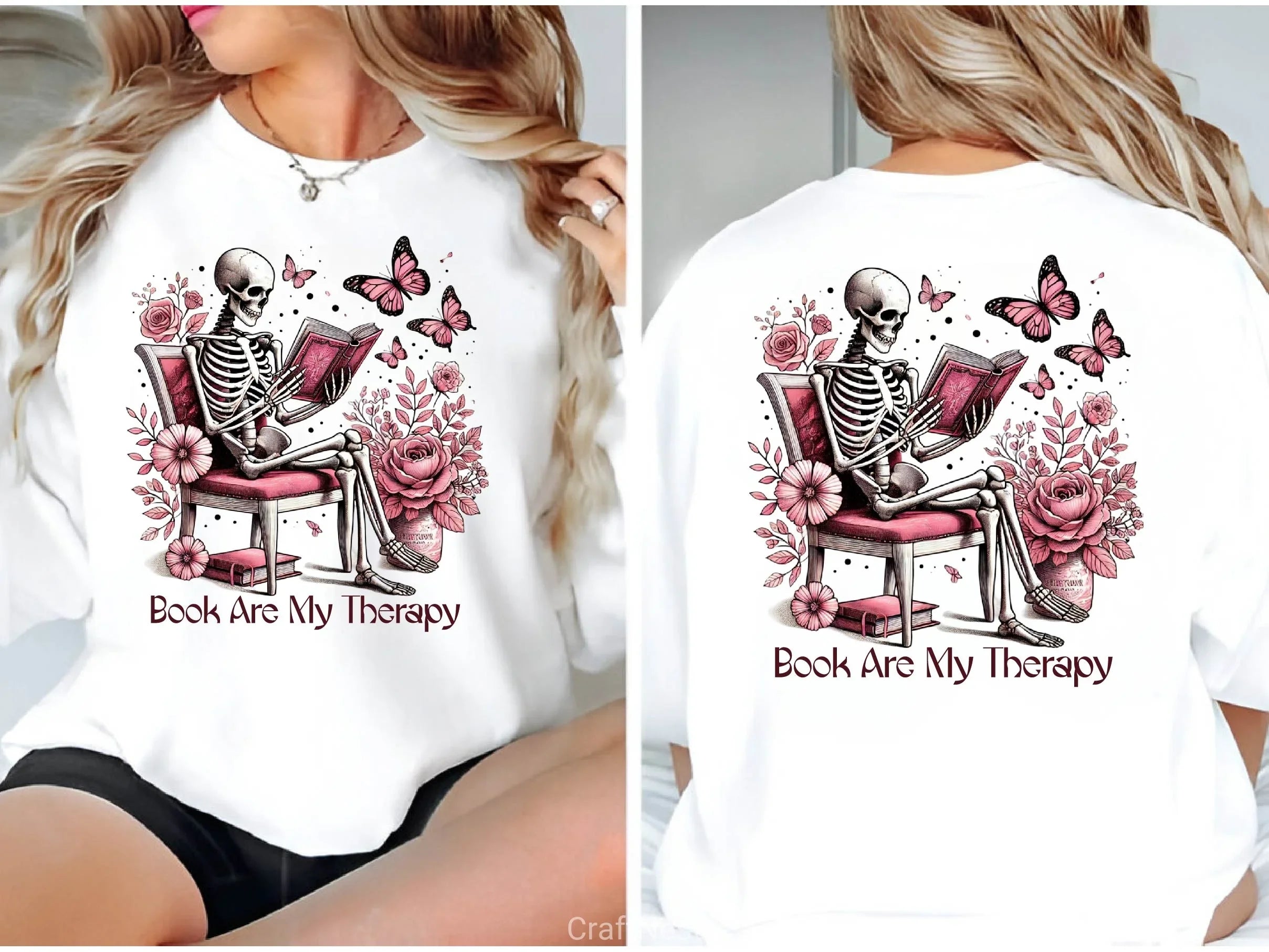 Books Are My Therapy Funny Book Lover Clipart Bundle 3 - CraftNest - Digital Crafting and Art