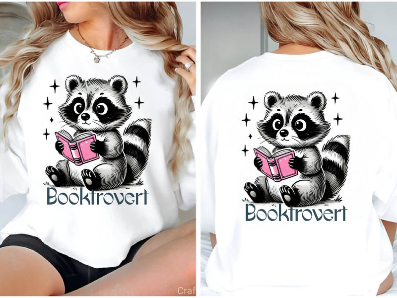 Booktrovert Reading Raccoon Clipart Bundle 2 - CraftNest - Digital Crafting and Art