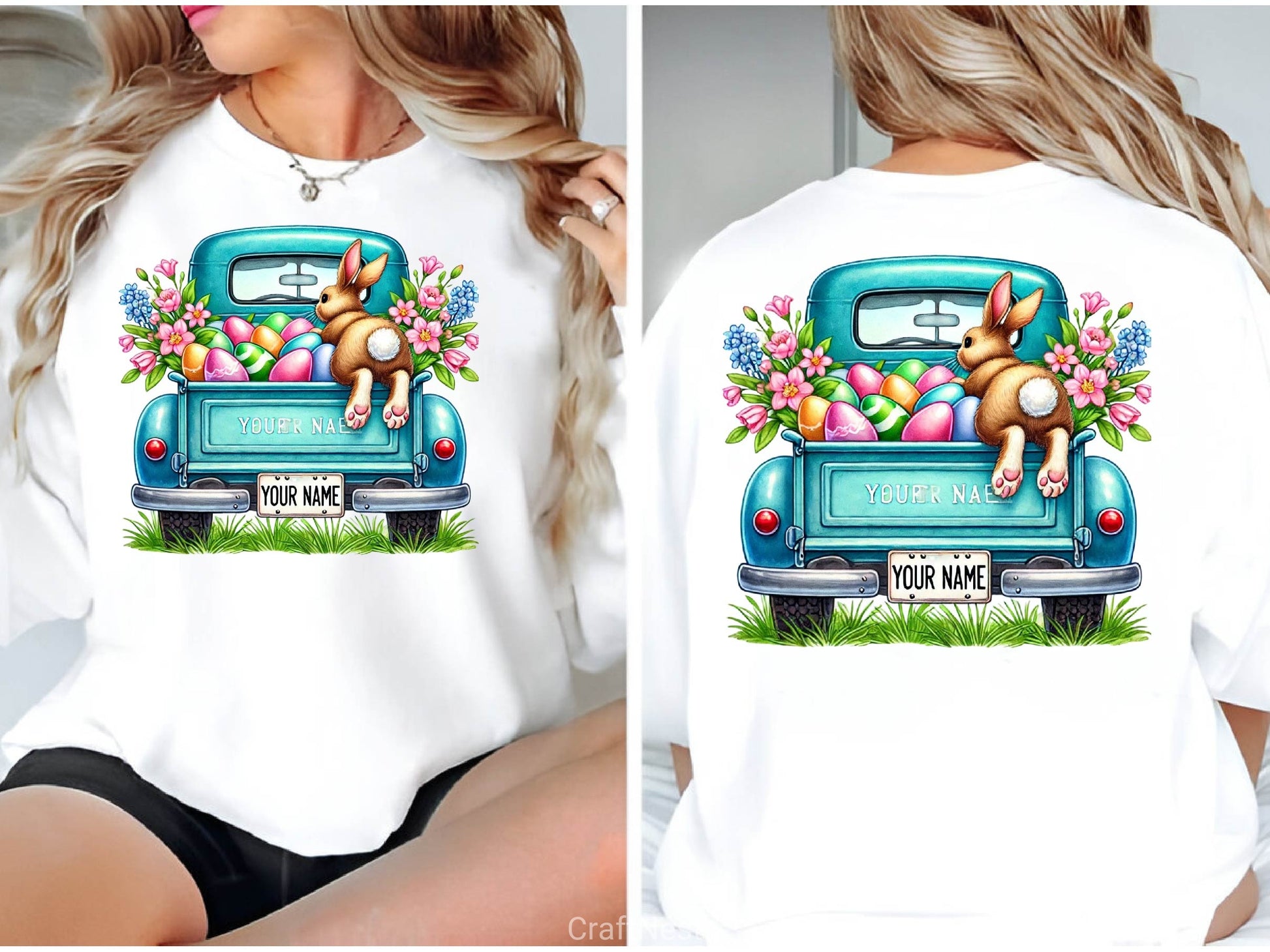 Personalized Easter Truck Clipart Bundle - CraftNest - Digital Crafting and Art