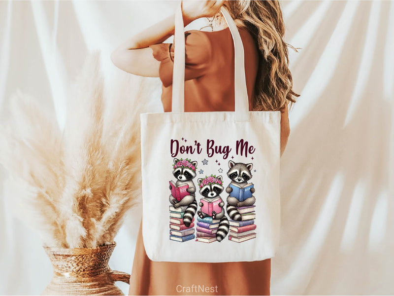 Dont Bug Me Funny Raccoon Bookish Clipart Bundle - CraftNest - Digital Crafting and Art