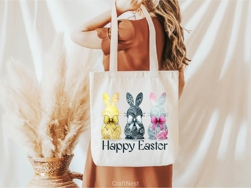 Happy Easter Coquette Easter Bunny Clipart Bundle - CraftNest - Digital Crafting and Art