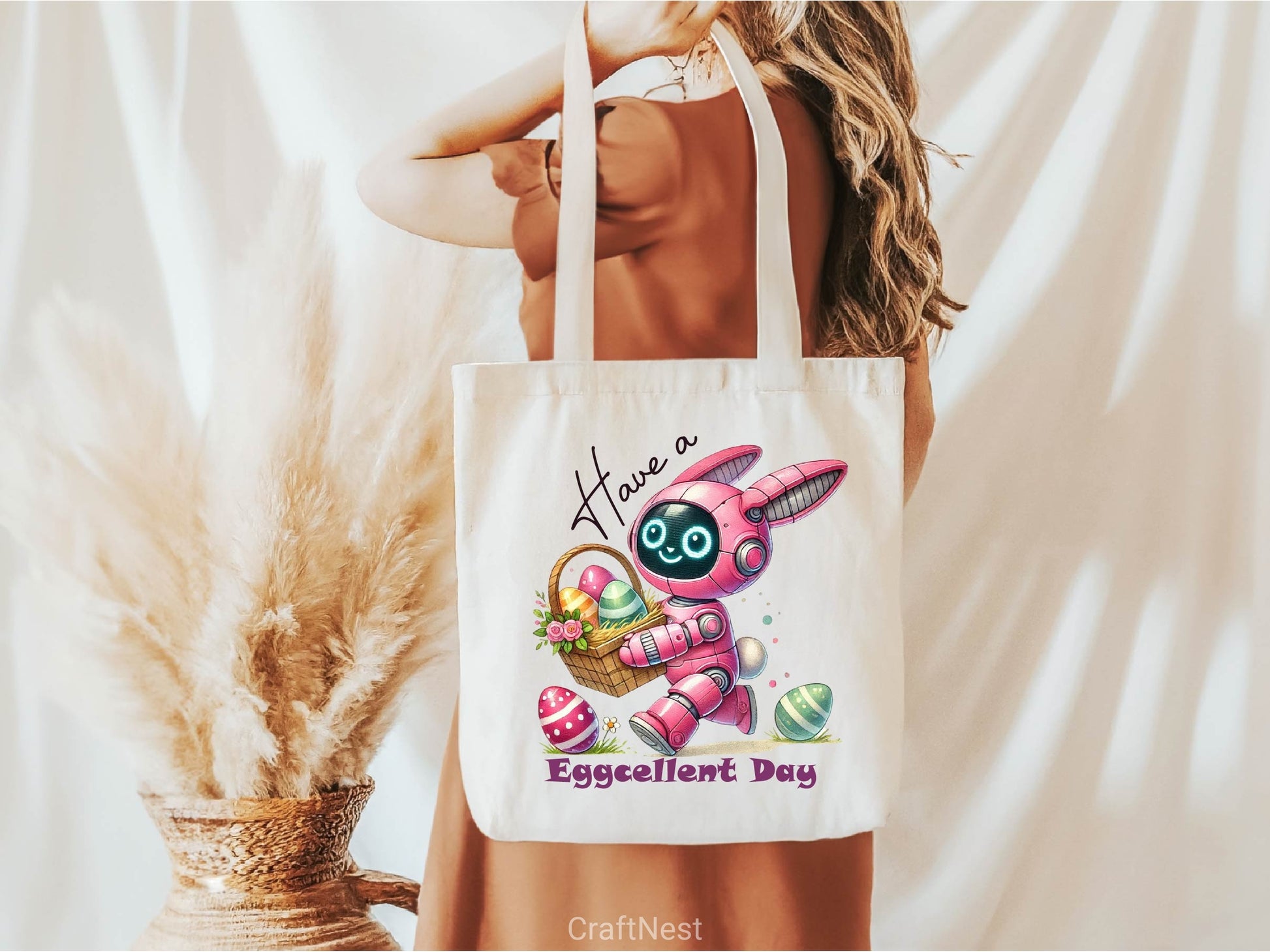 Have A Eggcellent Day Toddler Bunny Bot Clipart Bundle - CraftNest - Digital Crafting and Art