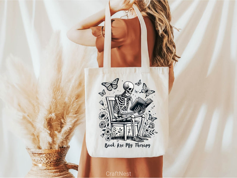 Books Are My Therapy Funny Book Lover Clipart Bundle - CraftNest - Digital Crafting and Art