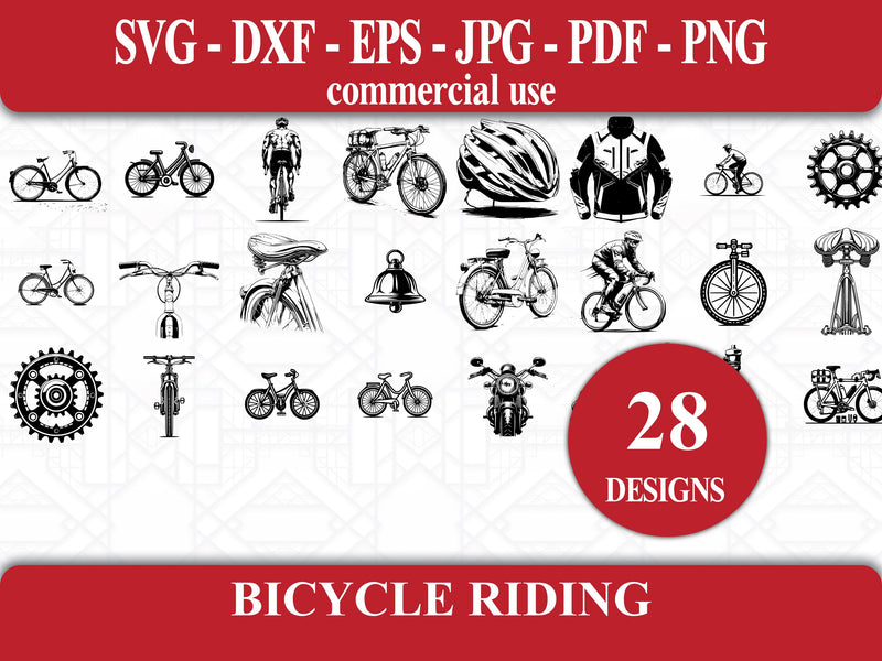 Bicycle Riding SVG Bundle - CraftNest - Digital Crafting and Art