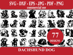 Dachshund Dog SVG Bundle - CraftNest - Digital Crafting and Art