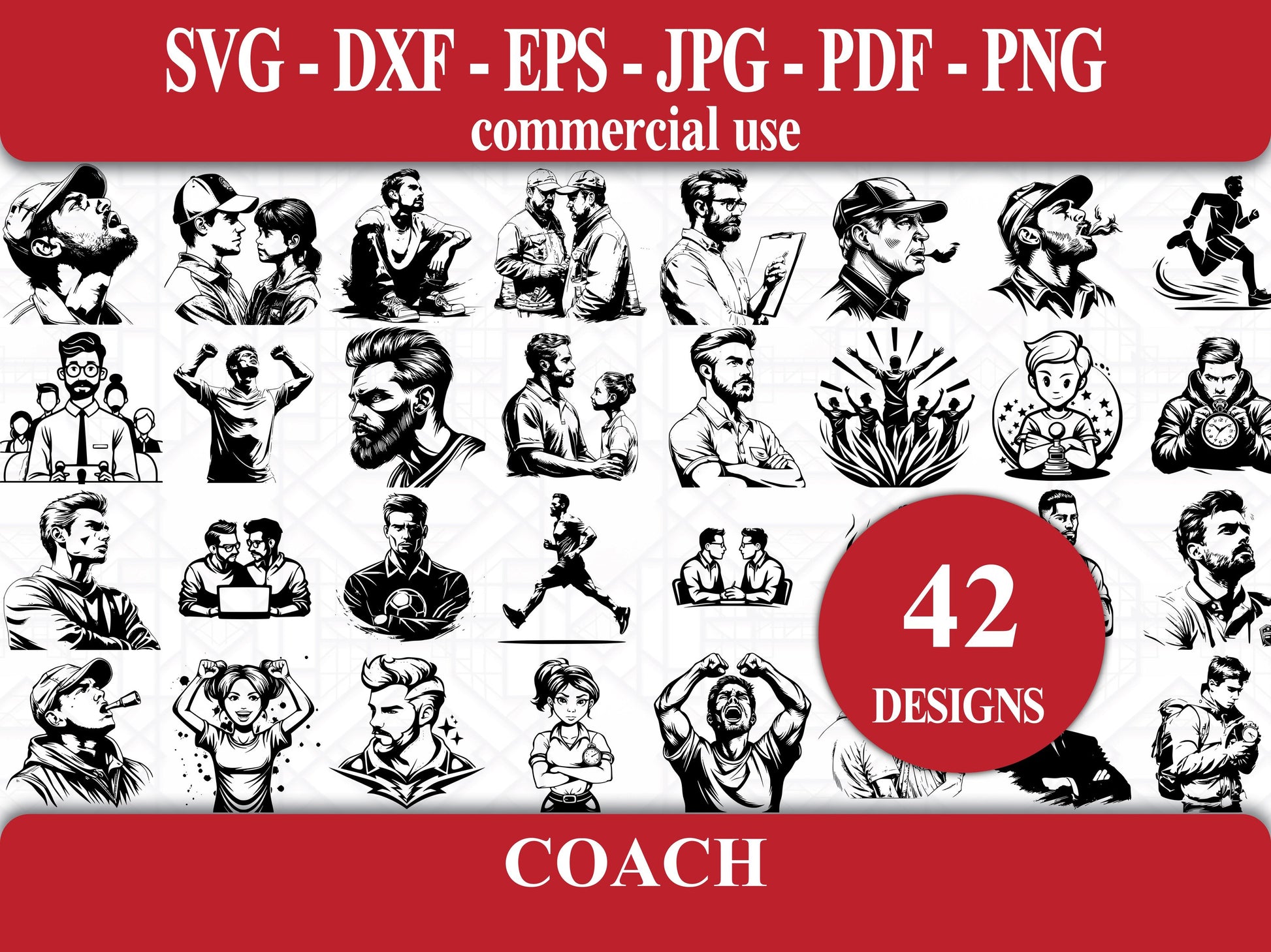 Coach SVG Bundle - CraftNest - Digital Crafting and Art