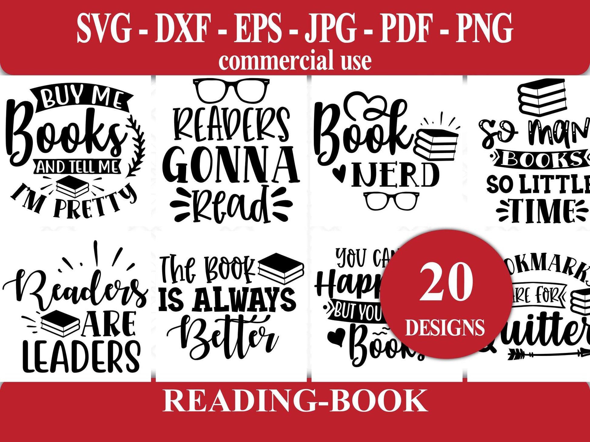 Reading Sticker Svg Reading Book SVG